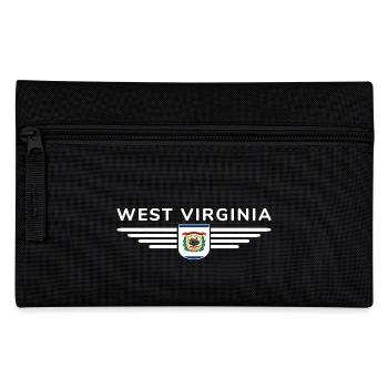 West Virginia Fan Shirt – Natur & Stolz - Federtasche - Schwarz - Vorne