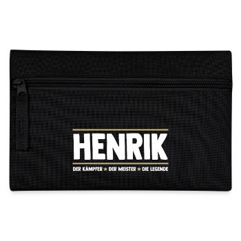 Henrik - Federtasche - Schwarz - Vorne