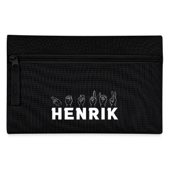 Gebärdensprache Henrik - Federtasche - Schwarz - Vorne