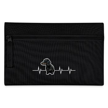 Kleiner Hund, großes Herz - Dackel Edition - Federtasche - Schwarz - Vorne