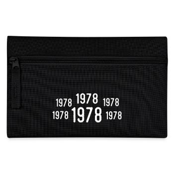 Retro 1978 Geburtstag 1978 Jahrgang Geschenk 1978 - Federtasche - Schwarz - Vorne