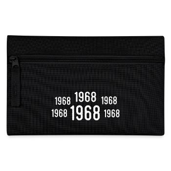 Retro 1968 Geburtstag 1968 Jahrgang Geschenk 1968 - Federtasche - Schwarz - Vorne