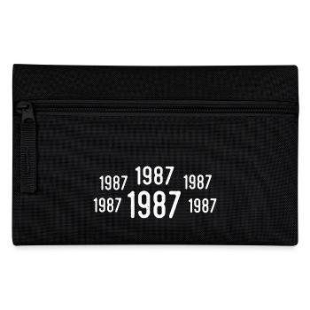 Retro 1987 Geburtstag 1987 Jahrgang Geschenk 1987 - Federtasche - Schwarz - Vorne