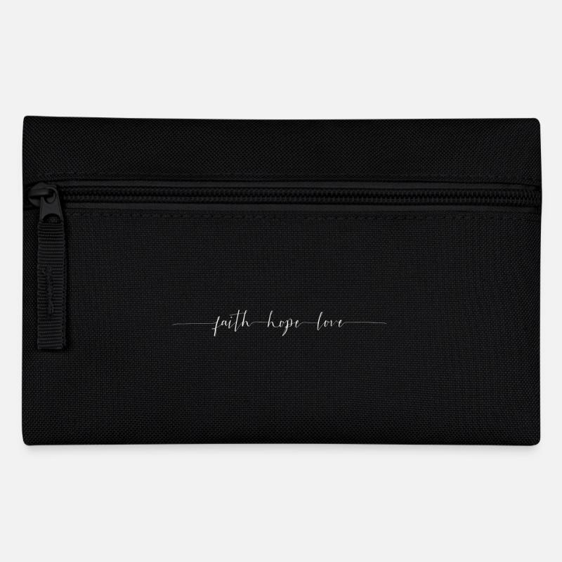 Faith Hope Love - Federtasche - Schwarz