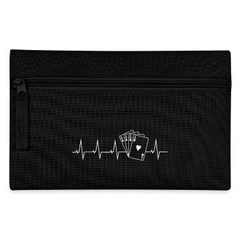 Poker - heartbeat - Pencil Case - black - Front