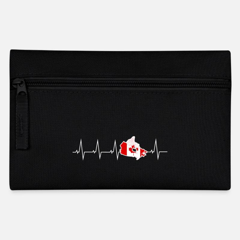 Ich liebe Kanada - Canada - Herzschlag - Federtasche - Schwarz