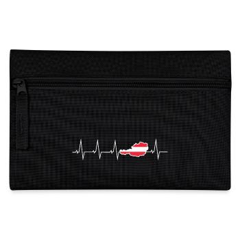 J’aime Autriche - battement de coeur - Trousse - noir - Devant