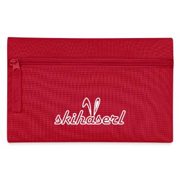 Skihaserl Skihase Skifahren Geschenk Geschenkidee - Federtasche - Rot - Vorne