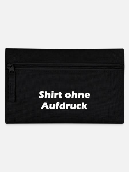 Shirt (fast) ohne Aufdruck - Federtasche - Schwarz