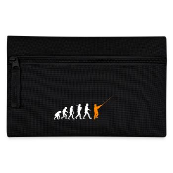 Evolution Angeln fishing Geburtstag Geschenk bday - Federtasche - Schwarz - Vorne