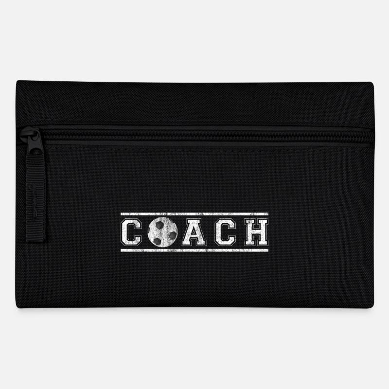 Fußball Trainer Fußballmannschaft Fußball Coach - Federtasche - Schwarz