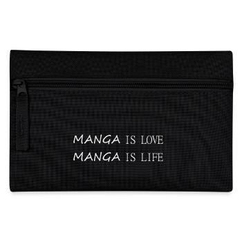 Manga is Love Manga is Life, white - Pencil Case - black - Front