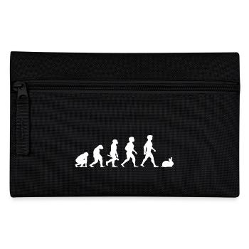 Evolution rabbit rabbits rabbit bunny rodents - Pencil Case - black - Front