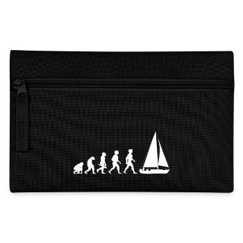 Evolution sailing sailboat sailing ship - Pencil Case - black - Front