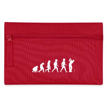 Evolution Golf Golfer Golfspieler Golfplatz - Federtasche - Rot - Vorne