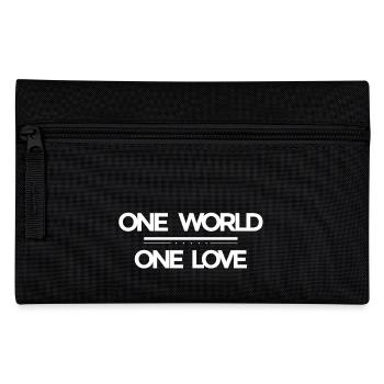 One World - One Love - Pencil Case - black - Front