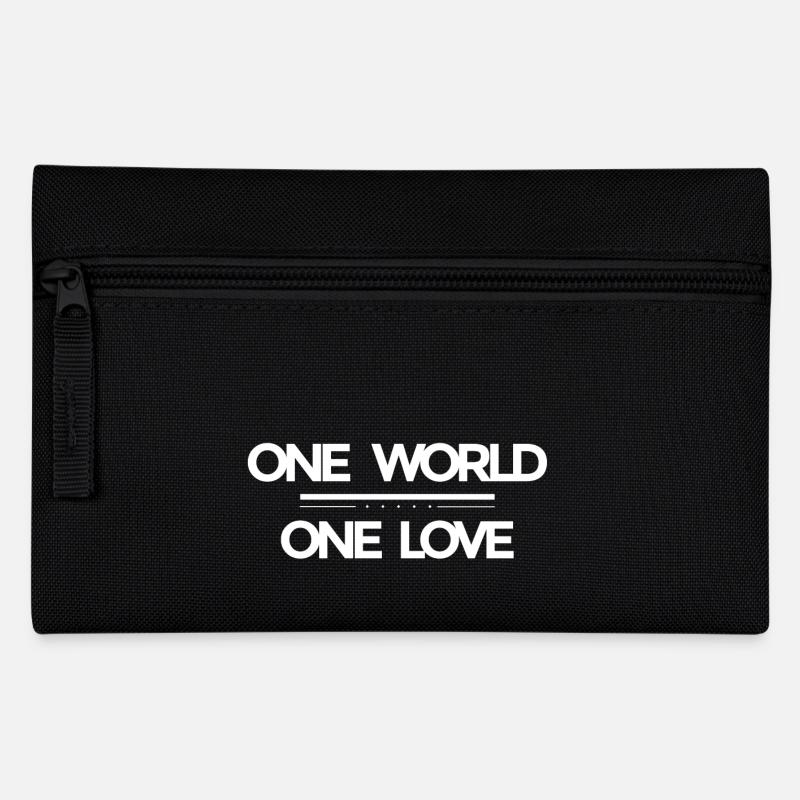 One World - One Love - Federtasche - Schwarz