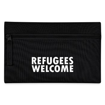refugees welcome - Federtasche - Schwarz - Vorne