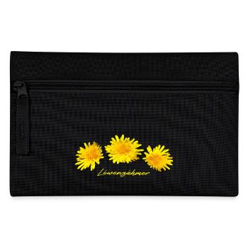 Löwenzahn Pusteblume Löwenzähmer Löwe - Federtasche - Schwarz - Vorne