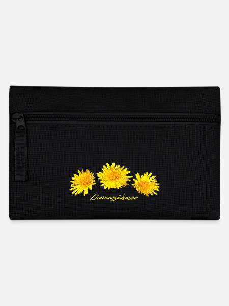 Löwenzahn Pusteblume Löwenzähmer Löwe - Federtasche - Schwarz