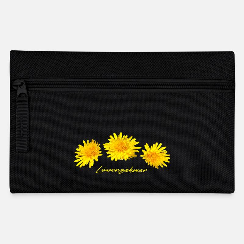 Löwenzahn Pusteblume Löwenzähmer Löwe - Federtasche - Schwarz