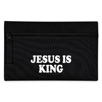 Jesus is king - Pencil Case - black - Front