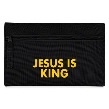 Jesus is king - Pencil Case - black - Front