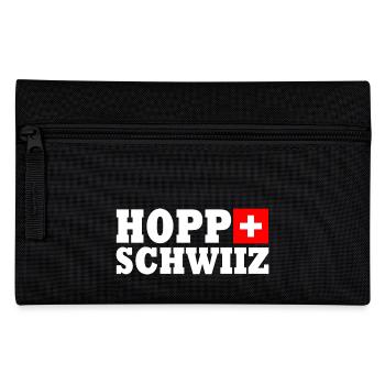 Hopp schwiiz - Federtasche - Schwarz - Vorne