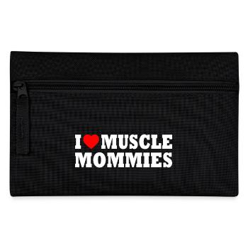 I love muscle mommies - Pencil Case - black - Front
