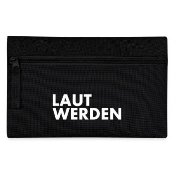 Laut werden - Federtasche - Schwarz - Vorne