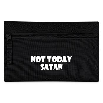 Not today satan - Federtasche - Schwarz - Vorne