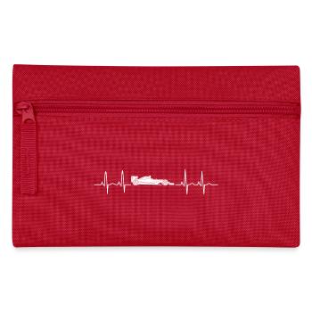 Heartbeat Motorsport Fan Design White - Pencil Case - red - Front