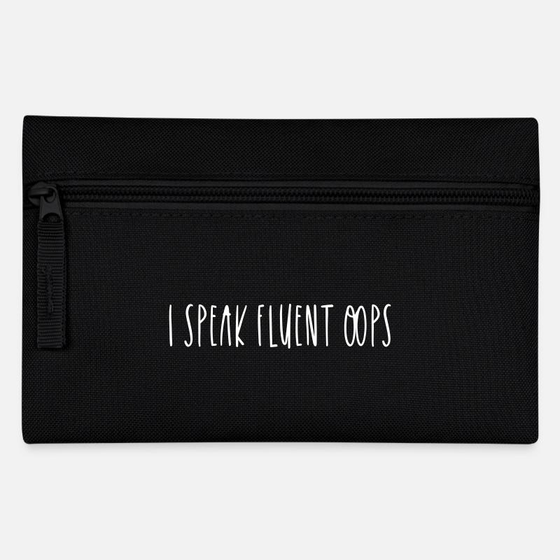 I SPEAK FLUENT OOPS - Federtasche - Schwarz