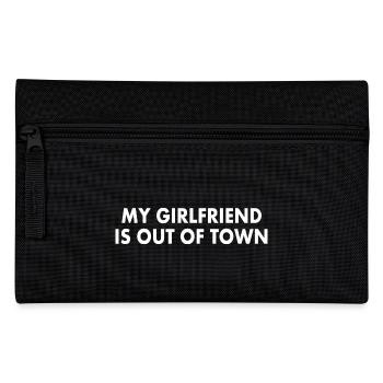 my girlfriend is out of town - Pencil Case - black - Front