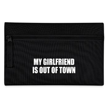 my boyfriend is out of town - Pencil Case - black - Front