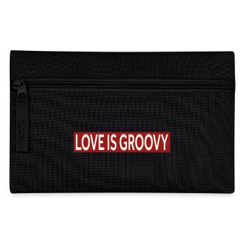 LOVE IS GROOVY - Pencil Case - black - Front