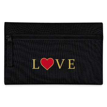 LOVE design with heart - Pencil Case - black - Front