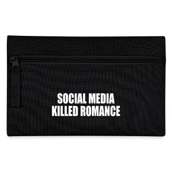 social media killed romance - Federtasche - Schwarz - Vorne