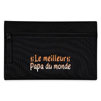papa père papou humour blague cadeau - Trousse - noir - Devant