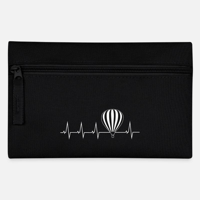 Heißluftballon - Herzschlag - Federtasche - Schwarz