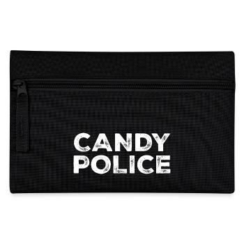 Halloween Costume Funny Candy Police Gift - Pencil Case - black - Front