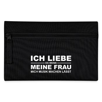Musik Musiker Herren Geschenk - Federtasche - Schwarz - Vorne