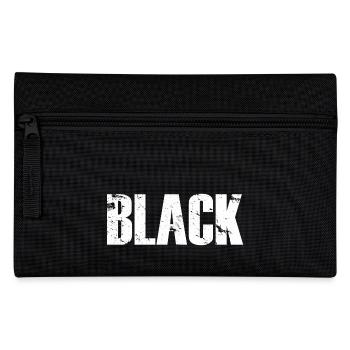 NOIR lettrage vintage en blanc - Trousse - noir - Devant