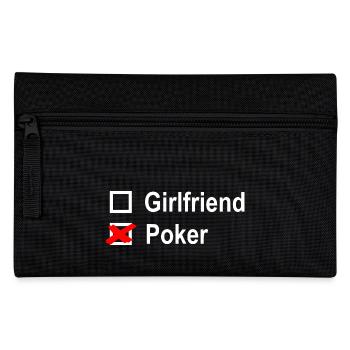 Girlfriend or Poker - Drôle de motif de poker T-shirt - Trousse - noir - Devant