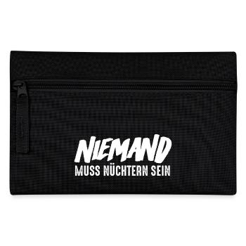 Niemand muss nüchtern sein - Federtasche - Schwarz - Vorne