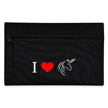 J'aime les licornes - j'aime les licornes - Trousse - noir - Devant