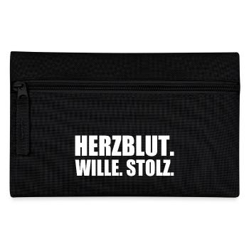 Herzblut wille stolz - Federtasche - Schwarz - Vorne