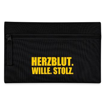 Herzblut wille stolz - Federtasche - Schwarz - Vorne