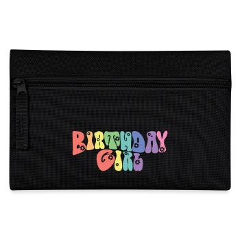 Birthday Girl - Groovy Retro Vintage - Fleurs - Trousse - noir - Devant