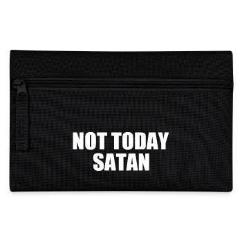 Not today satan - Federtasche - Schwarz - Vorne